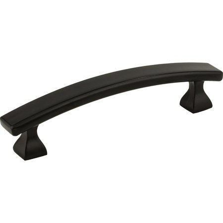 ELEMENTS BY HARDWARE RESOURCES 96 mm Center-to-Center Matte Black Square Hadly Cabinet Pull 449-96MB